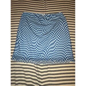 Wild Fable Blue Checkered Swirl Mesh Mini Skirt Women's Size‎ Small